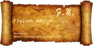 Fleisch Márk névjegykártya